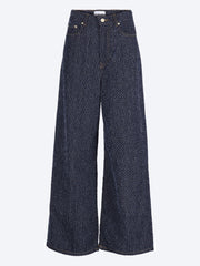 Tweed denim baggy jeans ref: