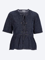 Schößchenbluse aus Tweed-Denim ref: