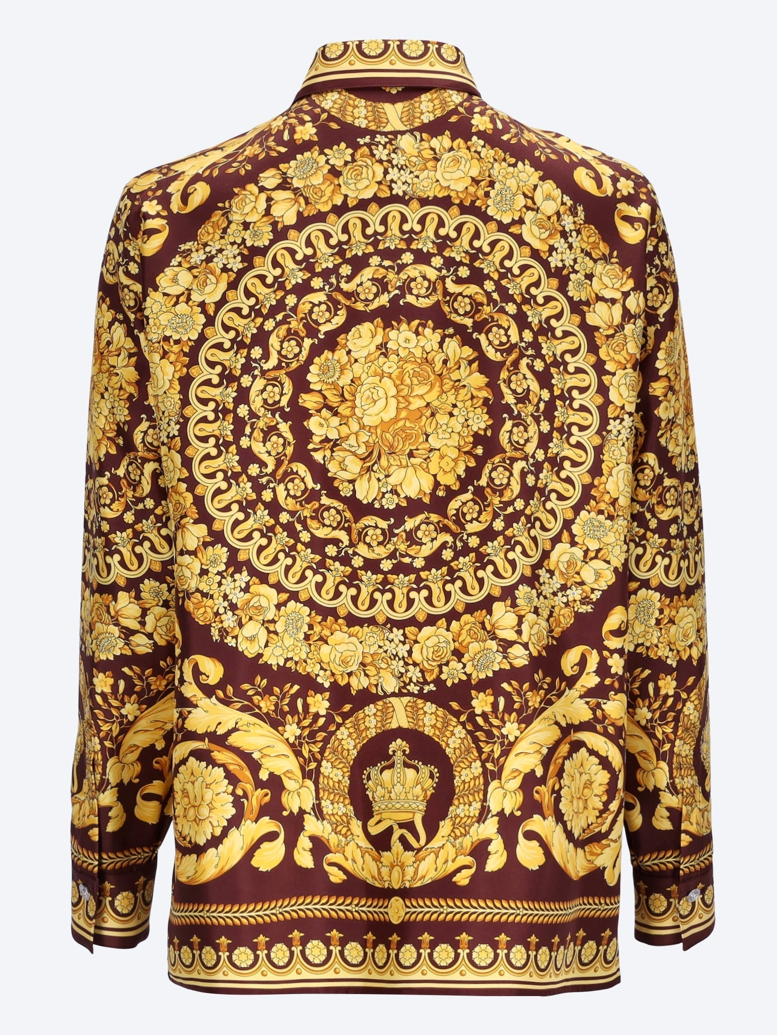 Twill silk fabric baroque heritage print shirt 3