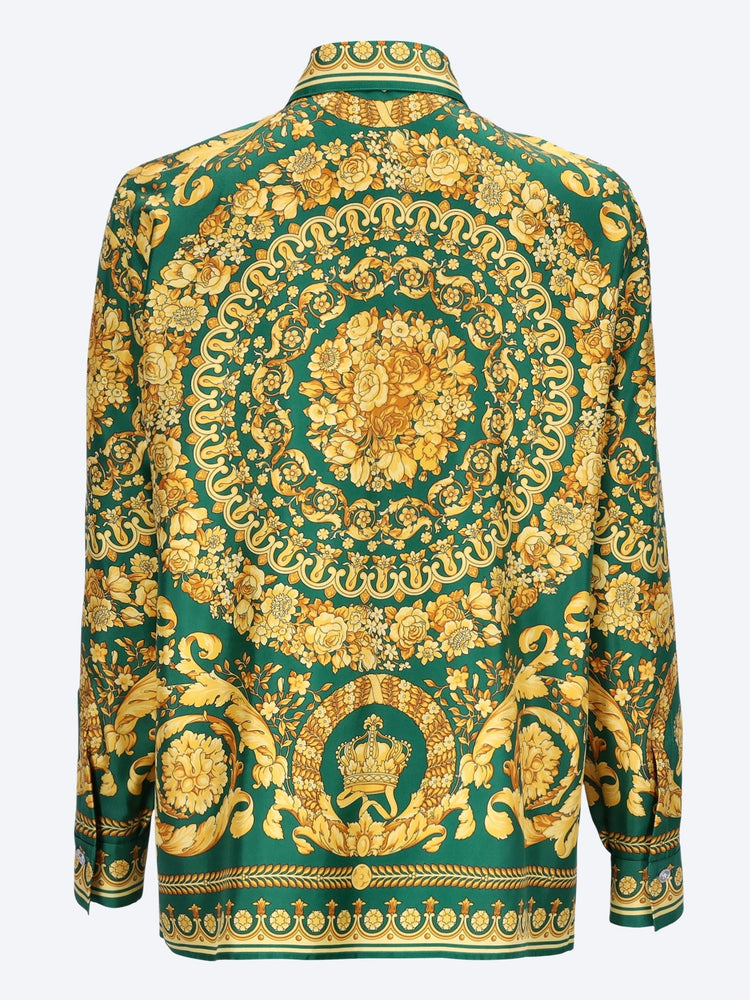 Twill silk fabric baroque heritage print shirt 3
