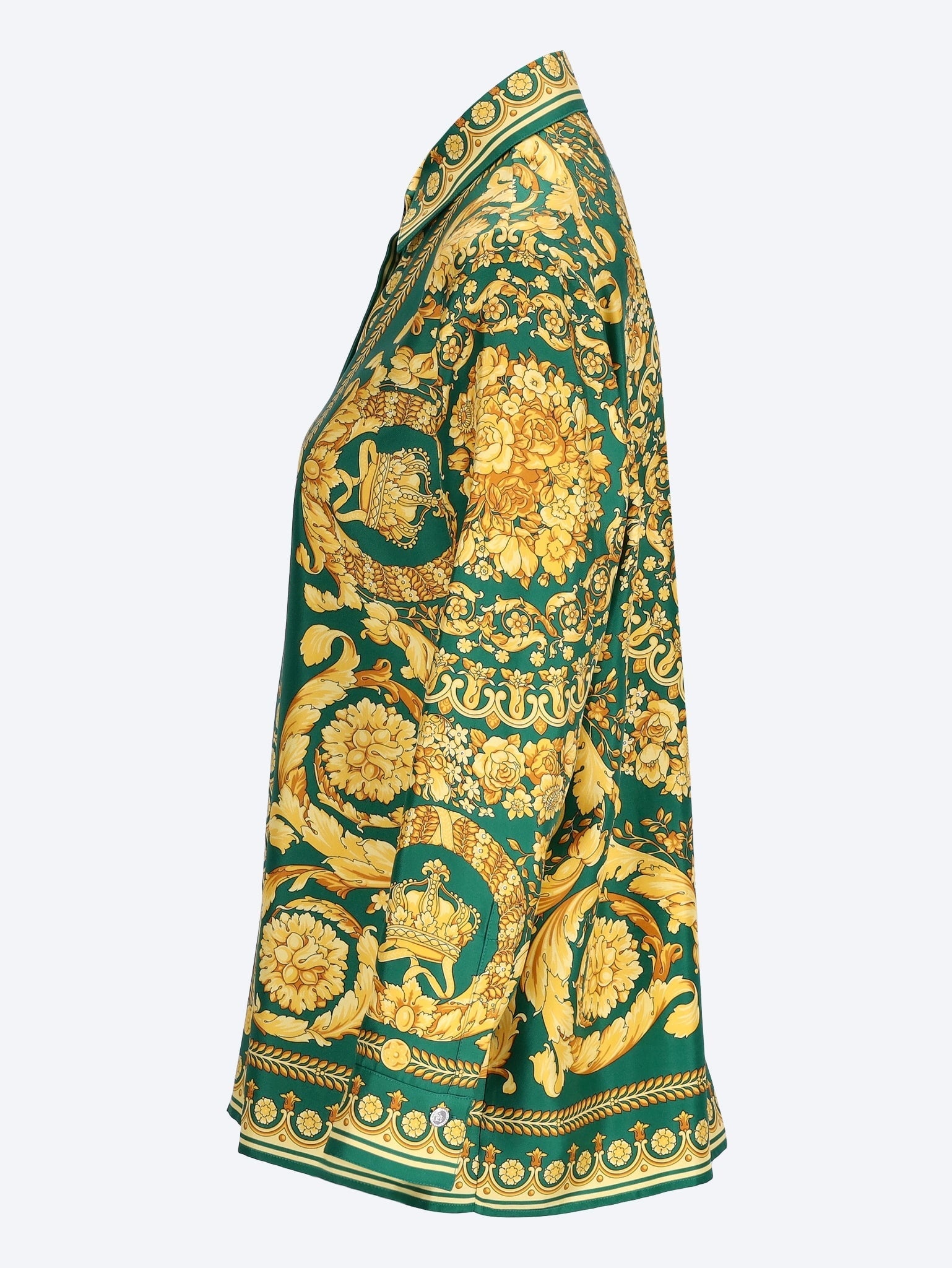 Twill silk fabric baroque heritage print shirt 2