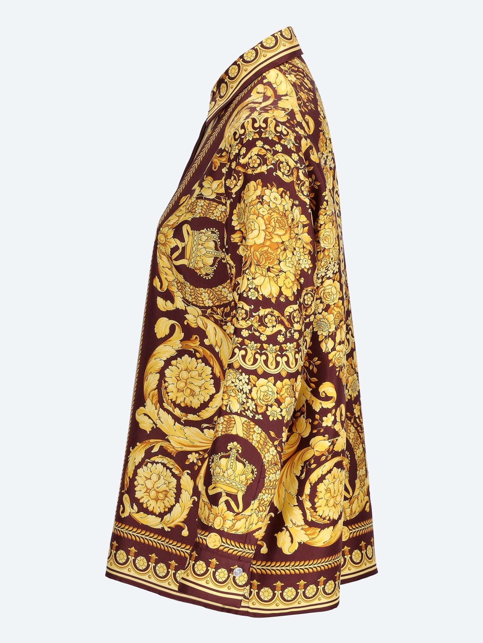 Twill silk fabric baroque heritage print shirt 2