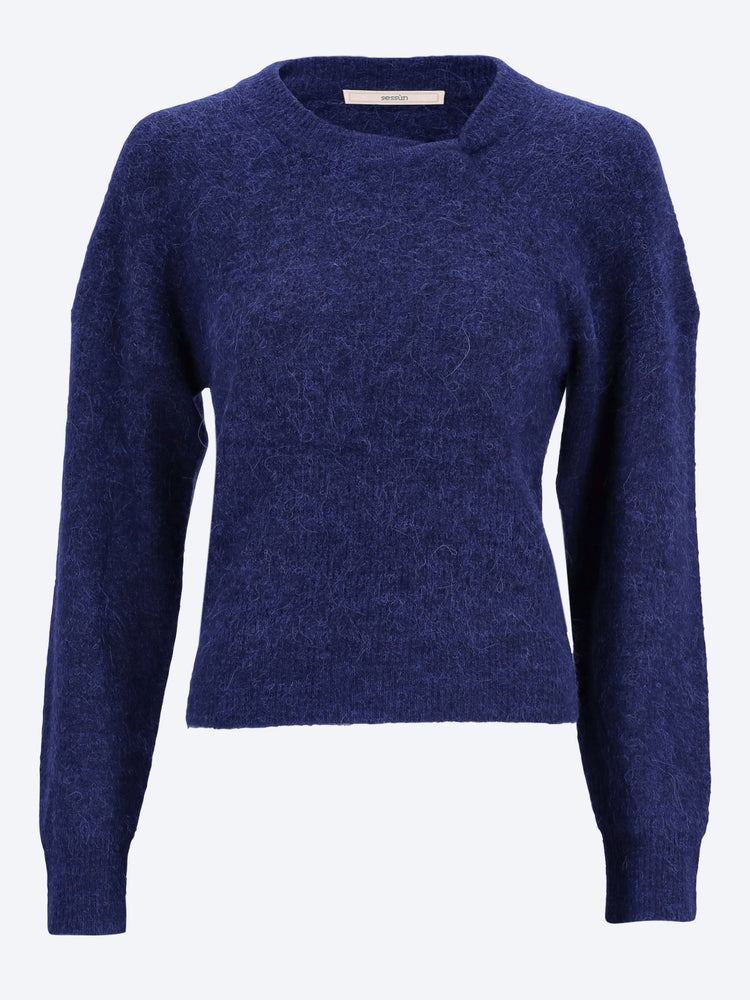 Twist blues crewneck sweater 1