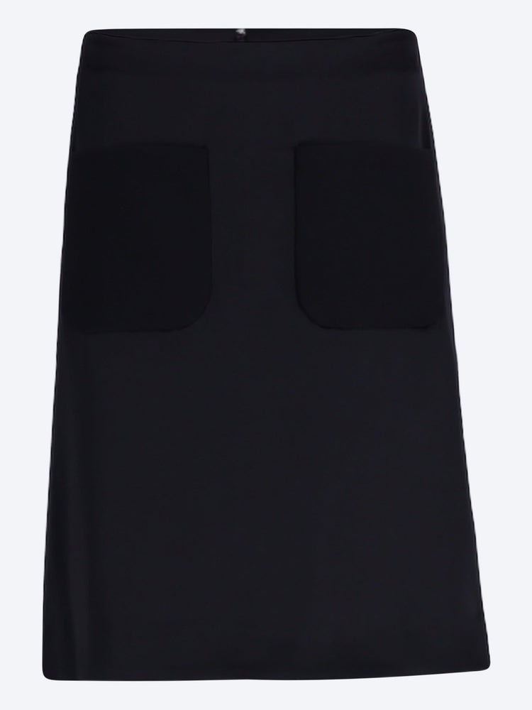 Two-pocket satin skirt 1