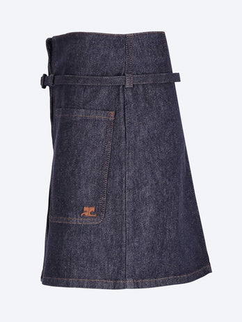 Two pockets denim skirt