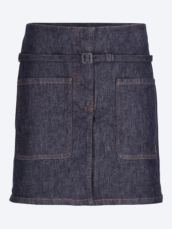 Two pockets denim skirt