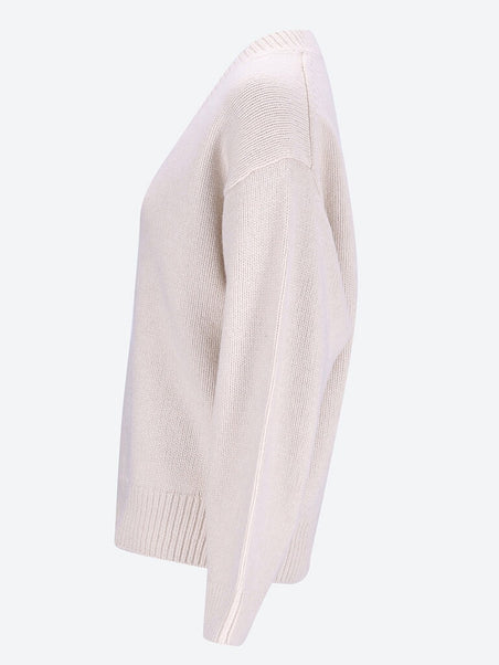 V-neck wool cashmere sweater