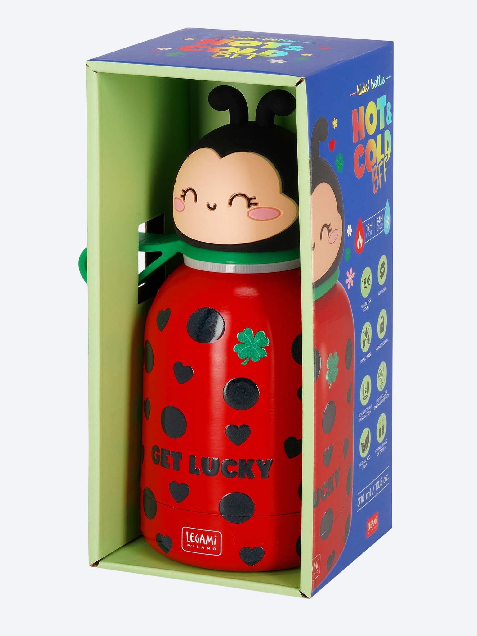 Vakuumflasche für Kinder – Marienkäfer – hot&cold bff – 310 ml 5