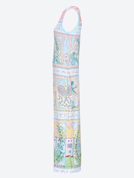 Robe de réservoir midi imprimé en vase