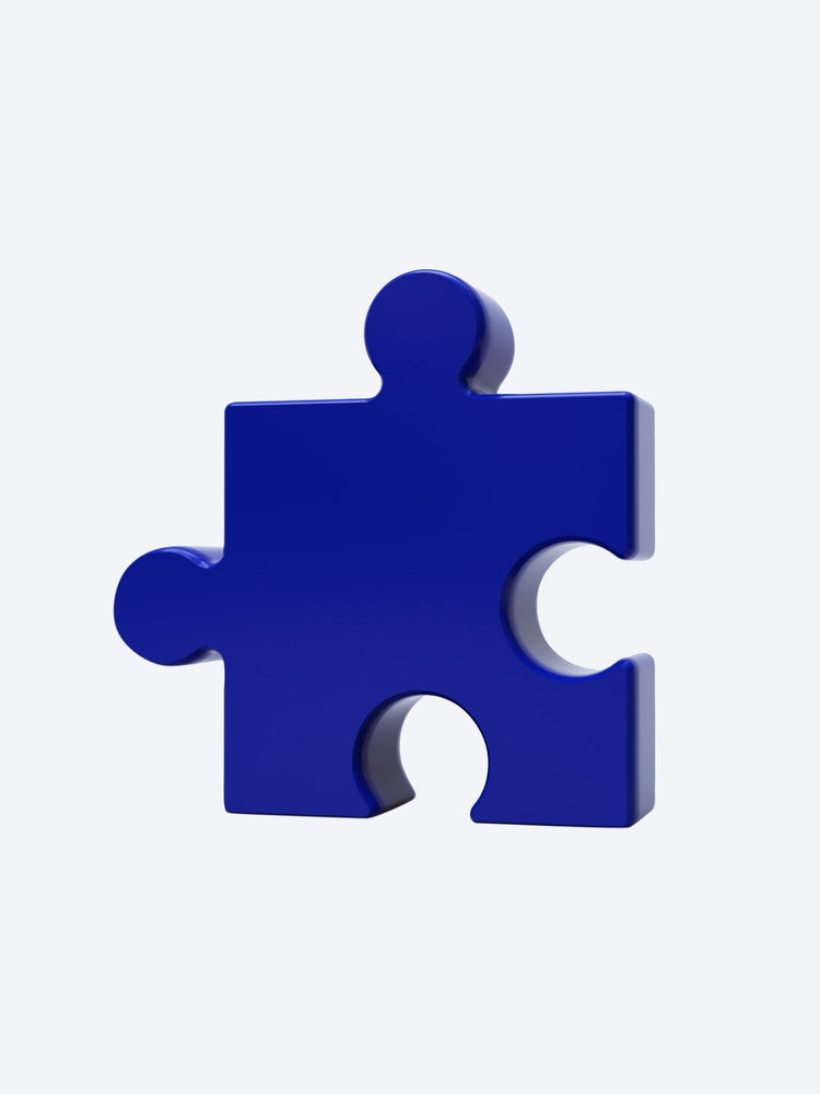 Vase puzzle bleu 1