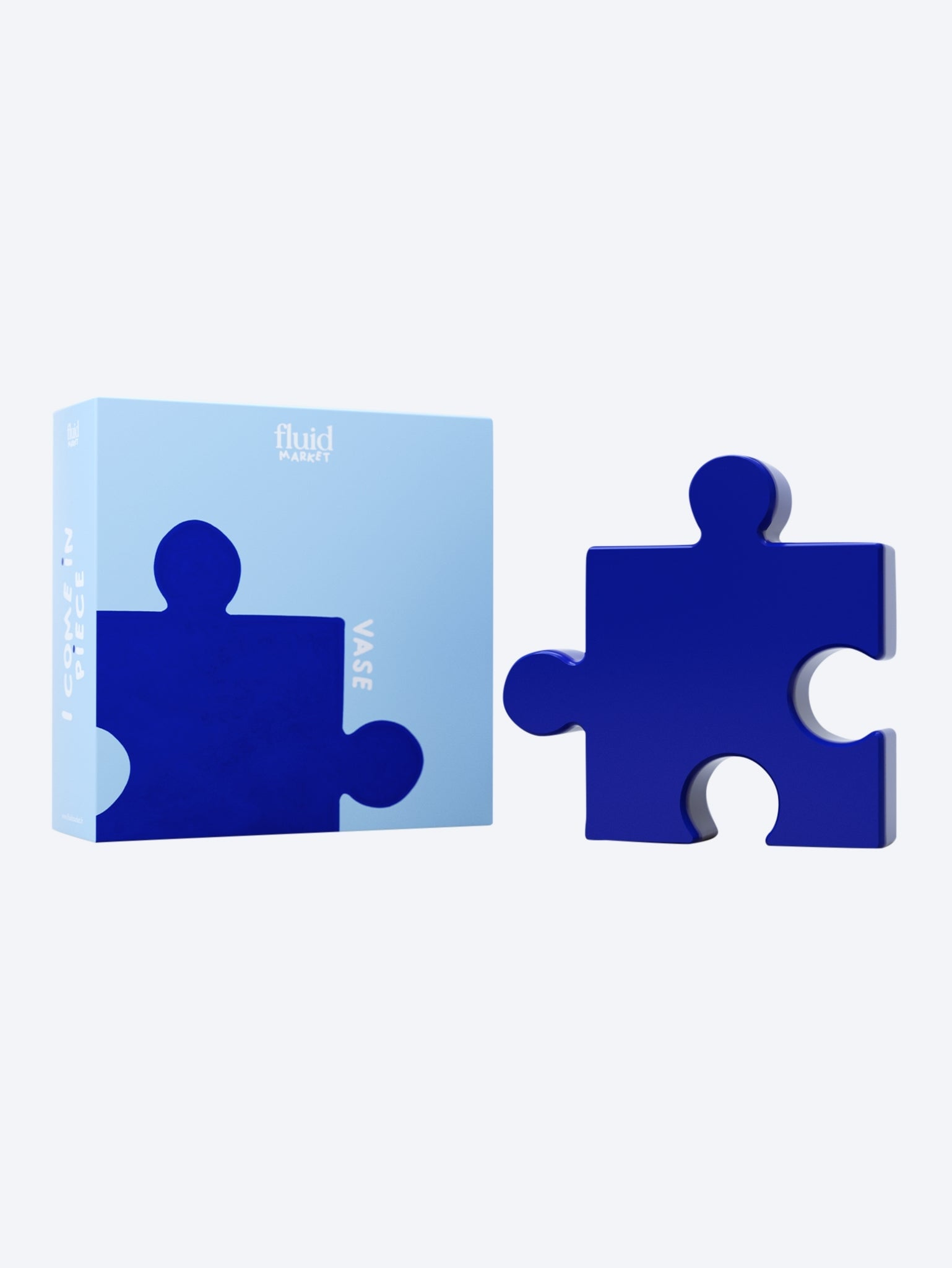 Vase puzzle bleu 2