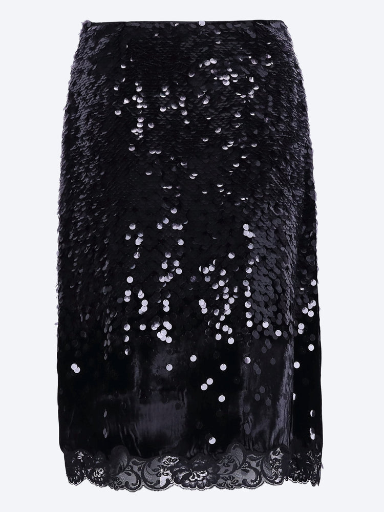 Velvet and lace skirt 3