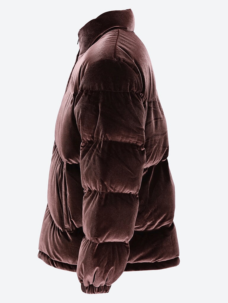 Velvet quilted puffer jacket 2