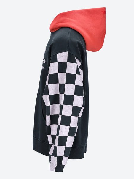 Venice checker sleeve hoodie