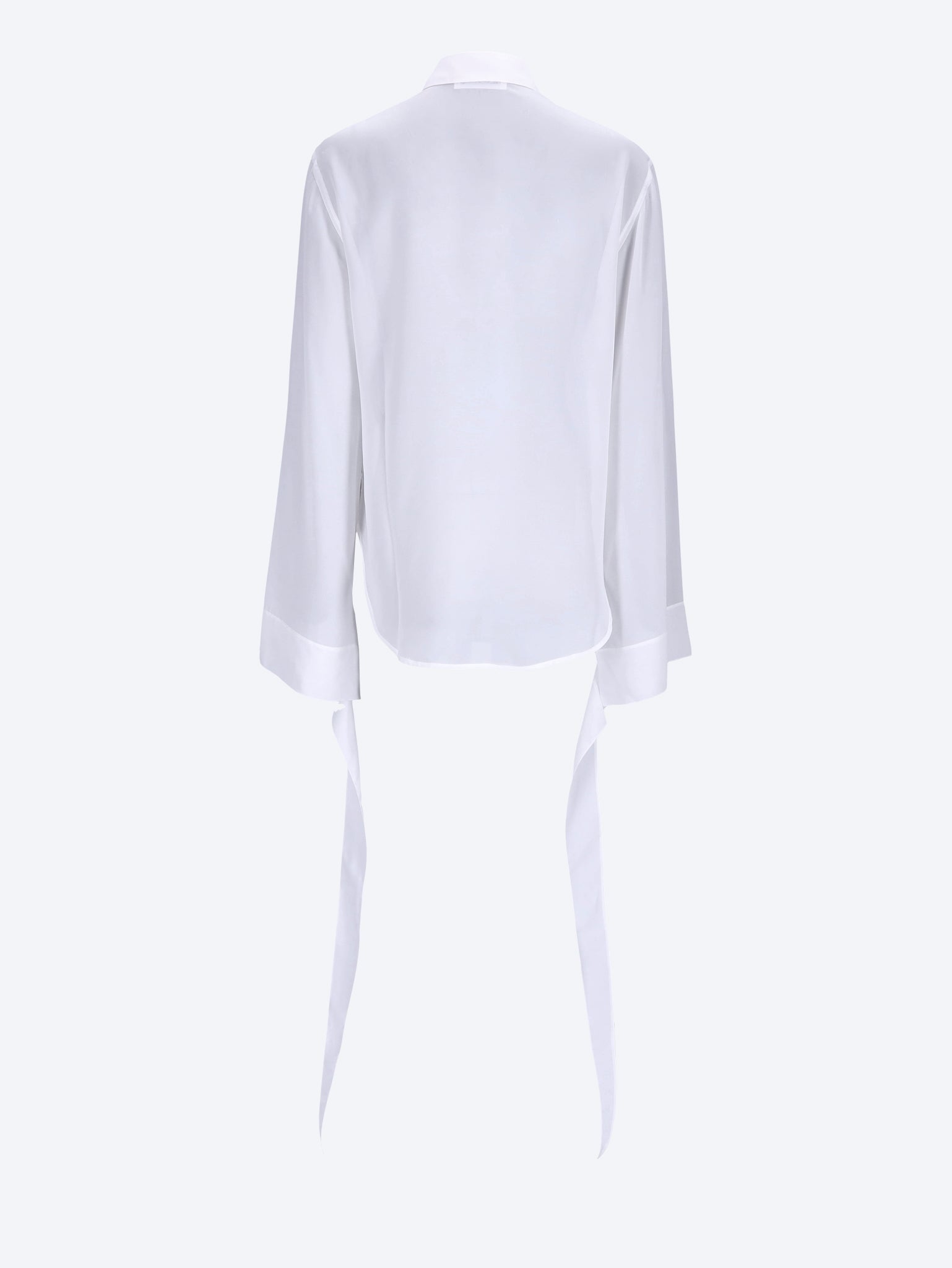 Verlin sheer chiffon tie cuff shirt 3