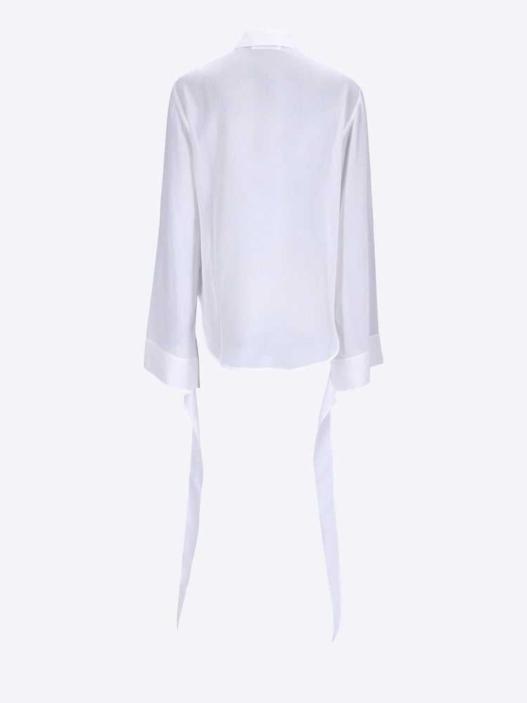 Verlin sheer chiffon tie cuff shirt 3