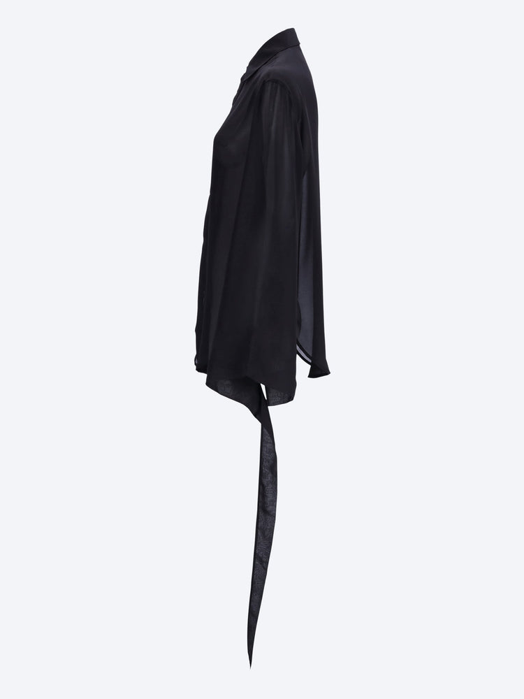 Verlin sheer chiffon tie cuff shirt 2