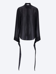 Verlin sheer chiffon tie cuff shirt ref: