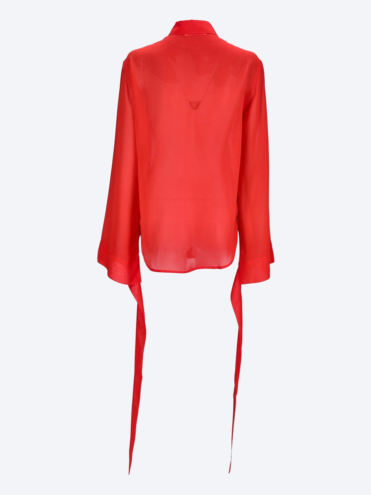 Verlin sheer chiffon tie cuff shirt 3