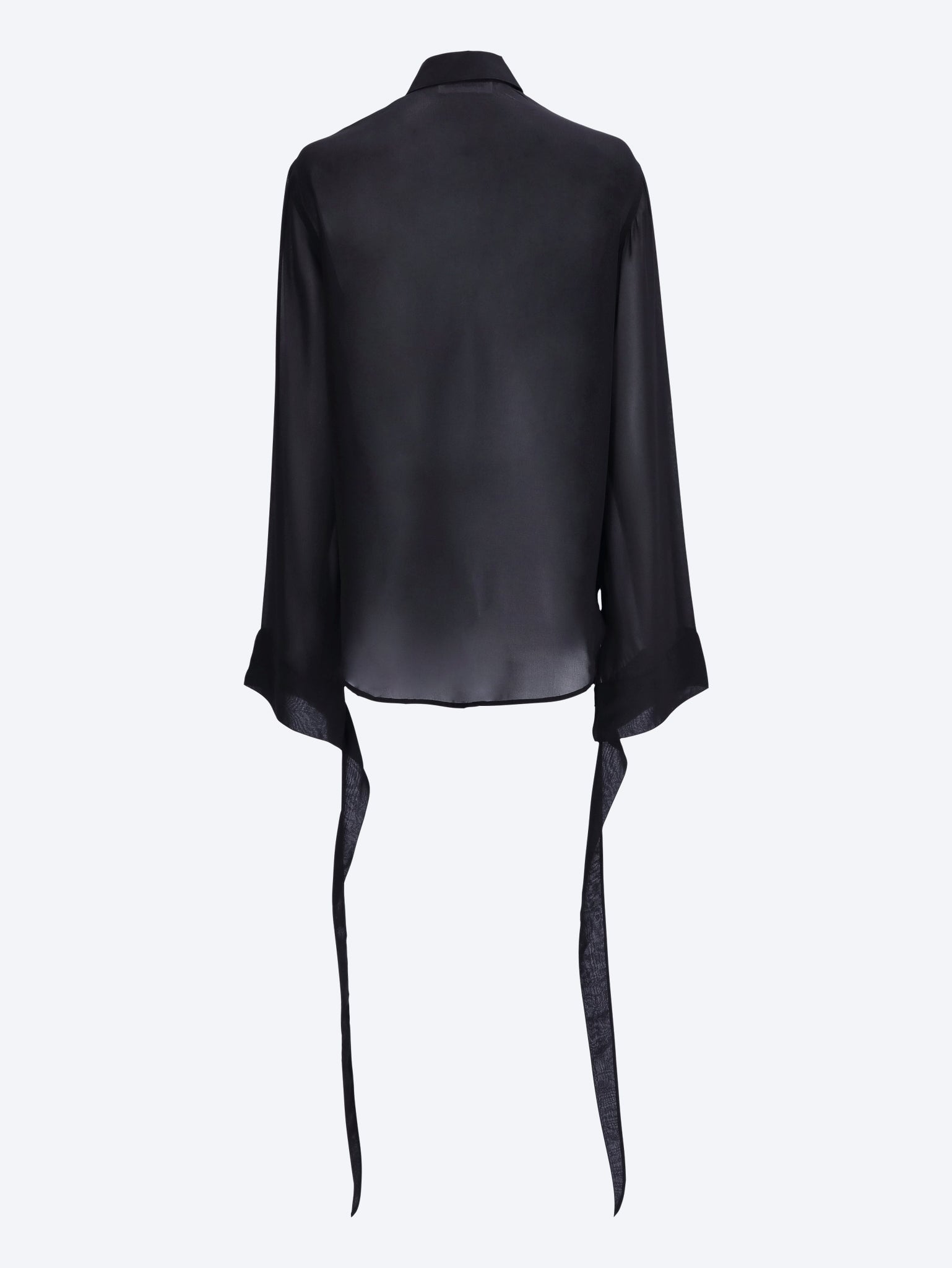 Verlin sheer chiffon tie cuff shirt 3