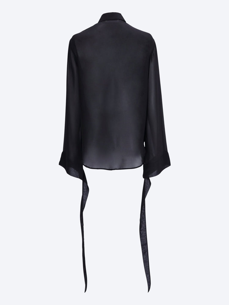 Verlin sheer chiffon tie cuff shirt 3