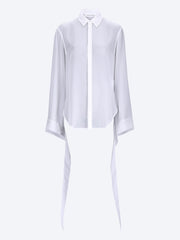 Verlin sheer chiffon tie cuff shirt ref: