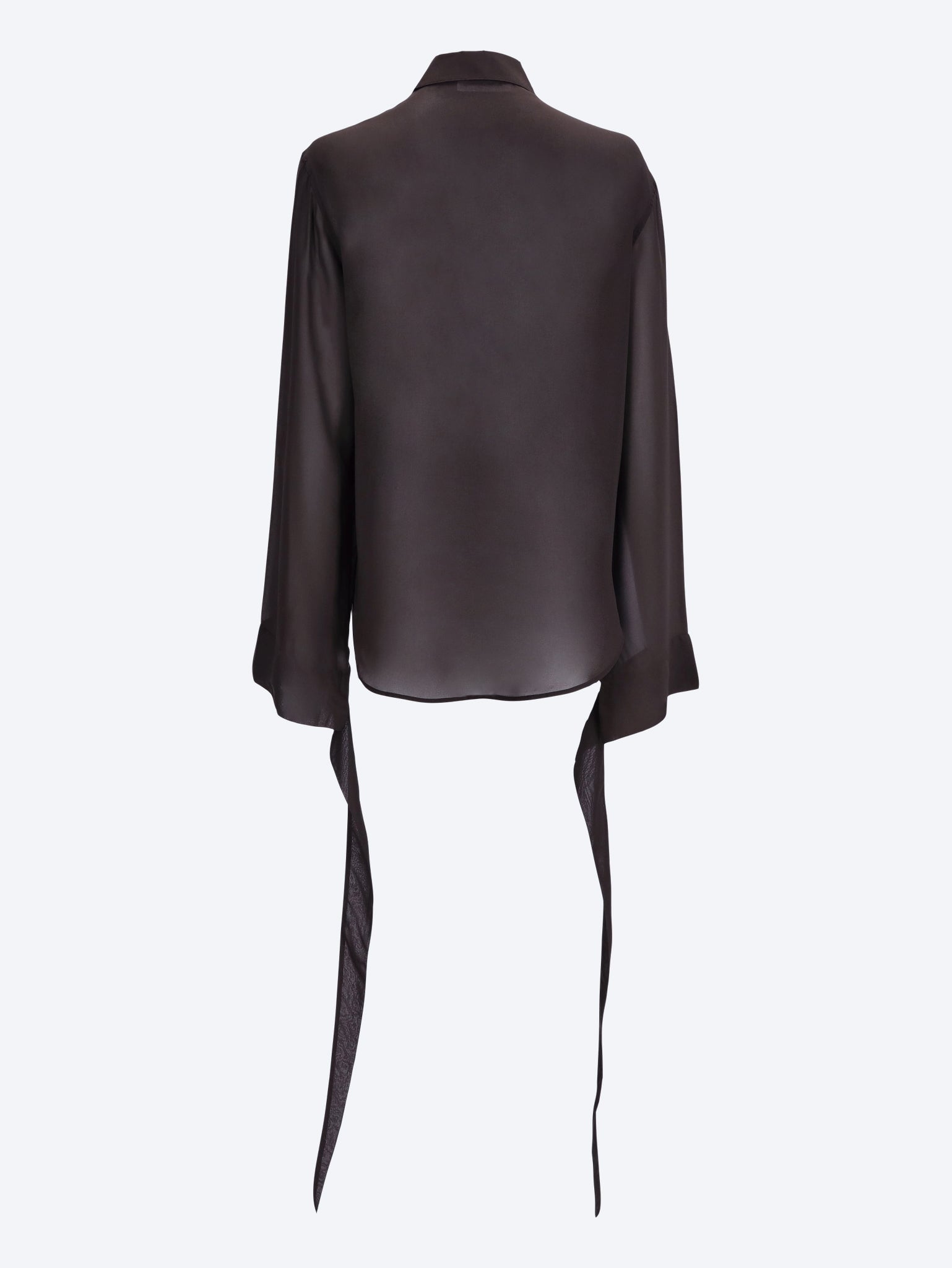 Verlin sheer chiffon tie cuff shirt 3