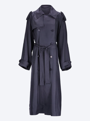 Veyron fluid twill trench coat