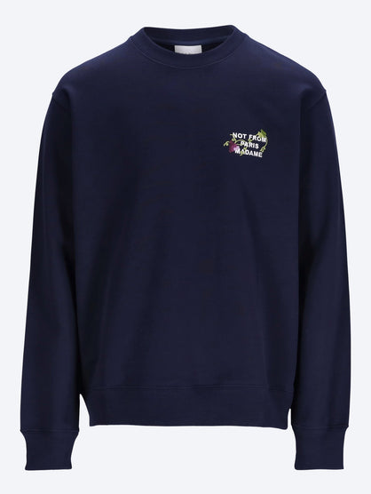 Vine embroidered slogan sweatshirt