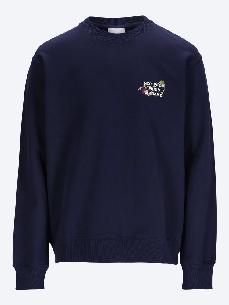 Vine embroidered slogan sweatshirt 1