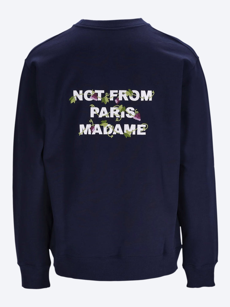 Vine embroidered slogan sweatshirt 3