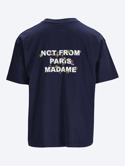 Vine embroidered slogan t-shirt