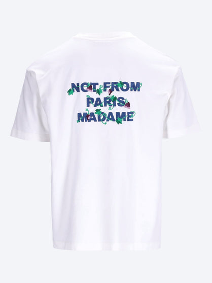 Vine embroidered slogan t-shirt