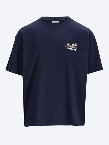 Vine embroidered slogan t-shirt