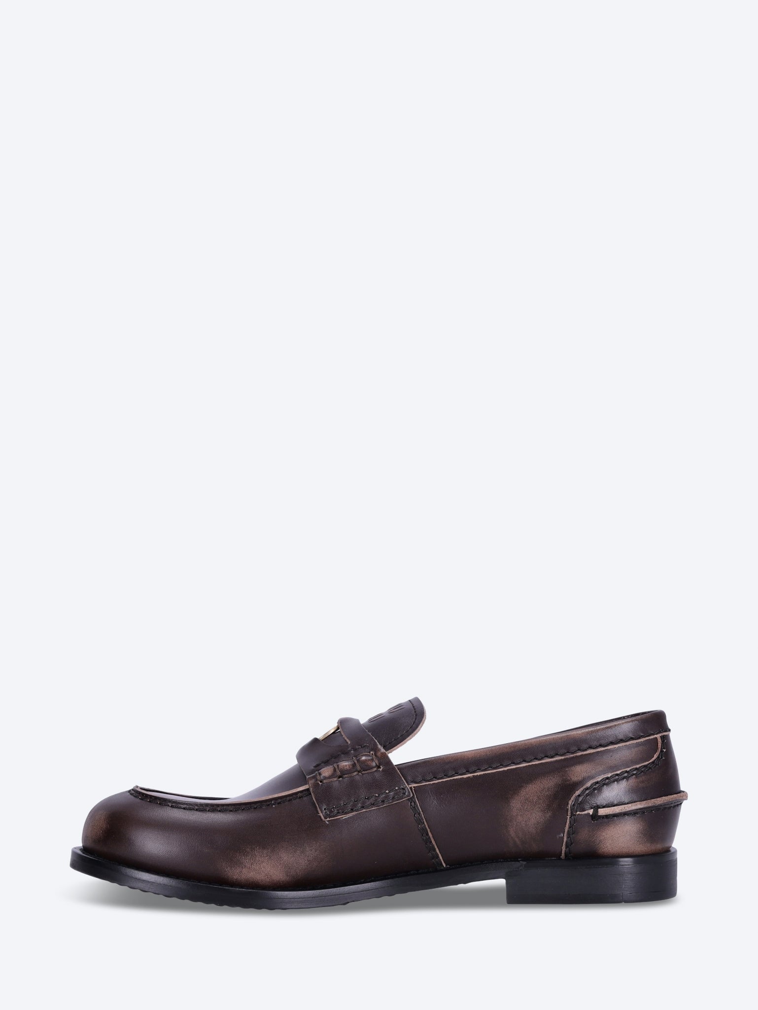 Penny-Loafer aus Leder mit Vintage-Effekt 4