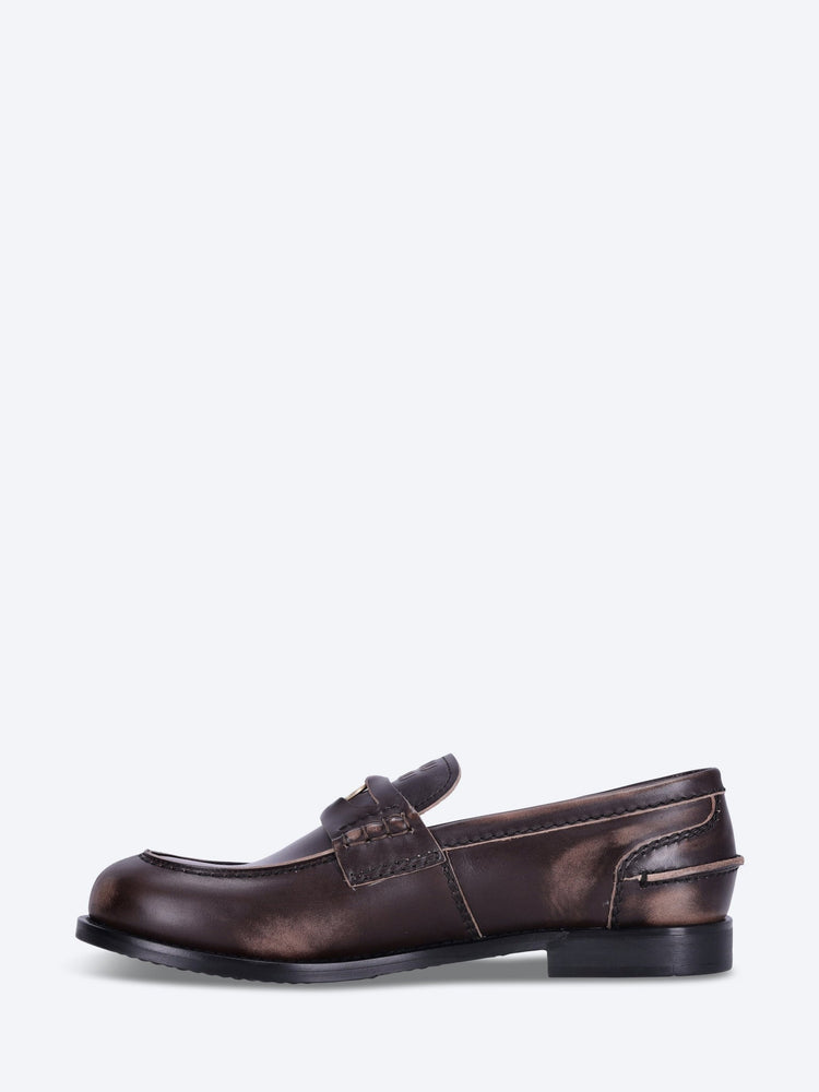 Penny-Loafer aus Leder mit Vintage-Effekt 4