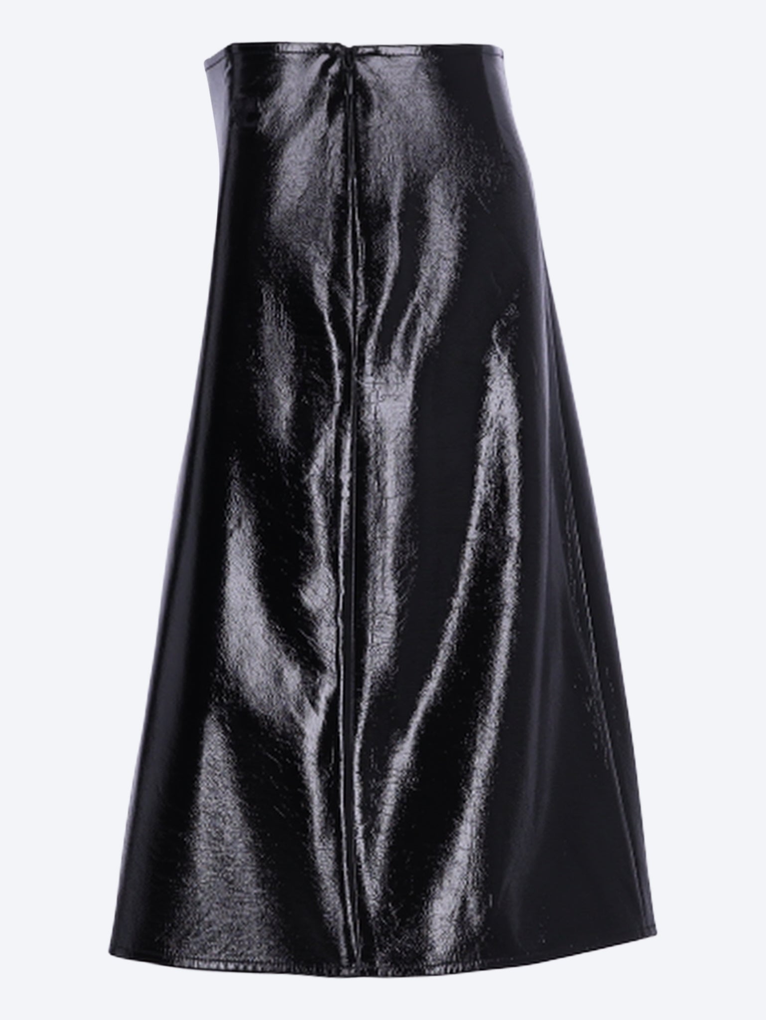 Vinyl knee-length skirt 2