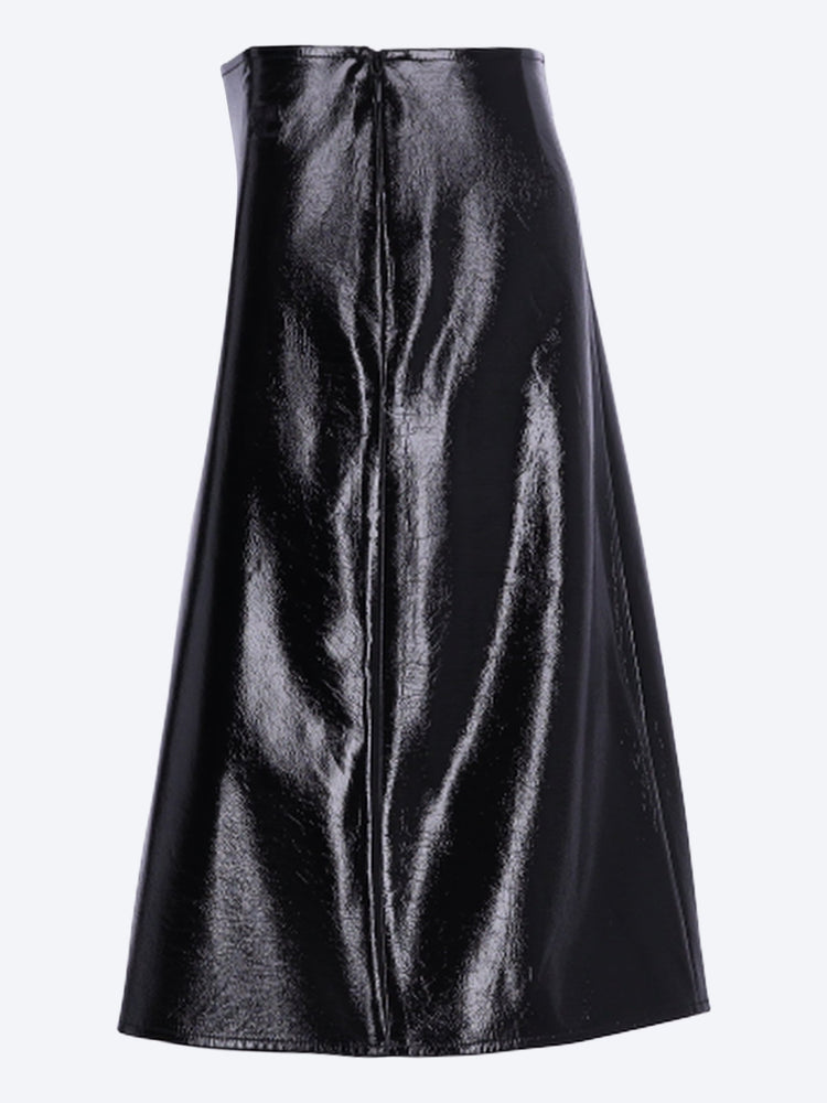 Vinyl knee-length skirt 2