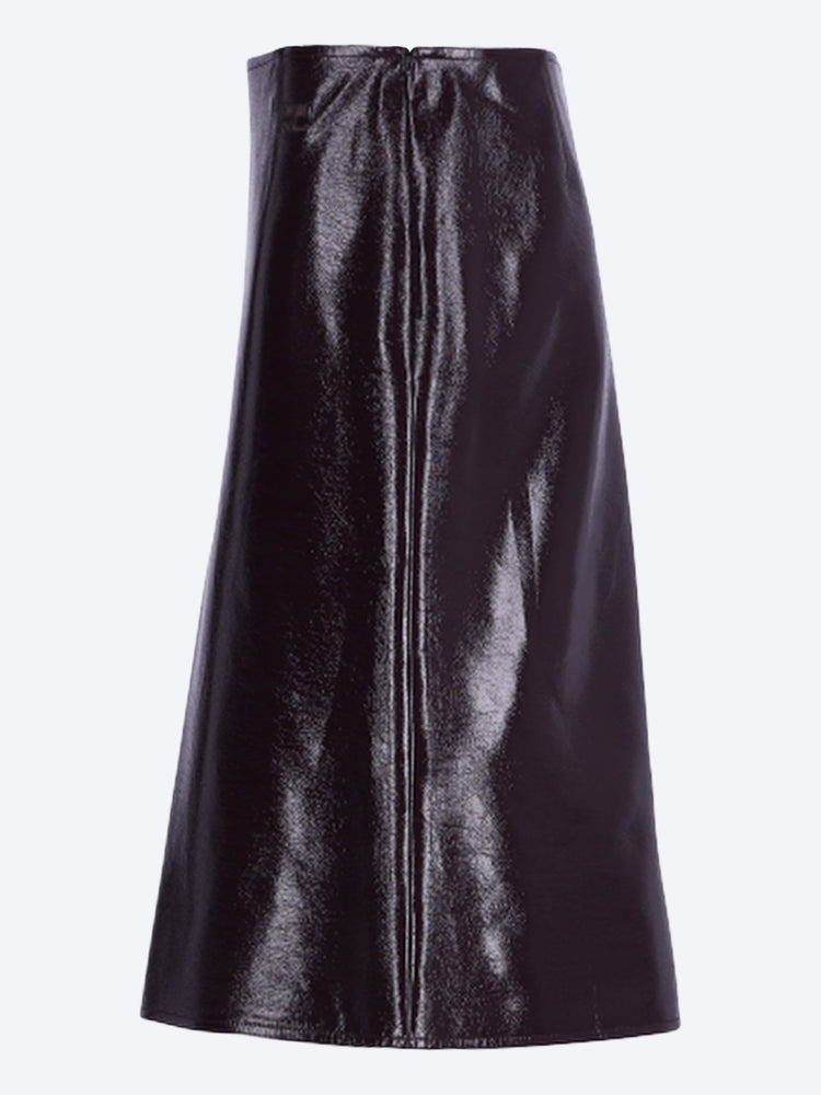 Vinyl knee-length skirt 2