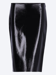 Vinyl knee-length skirt ref:
