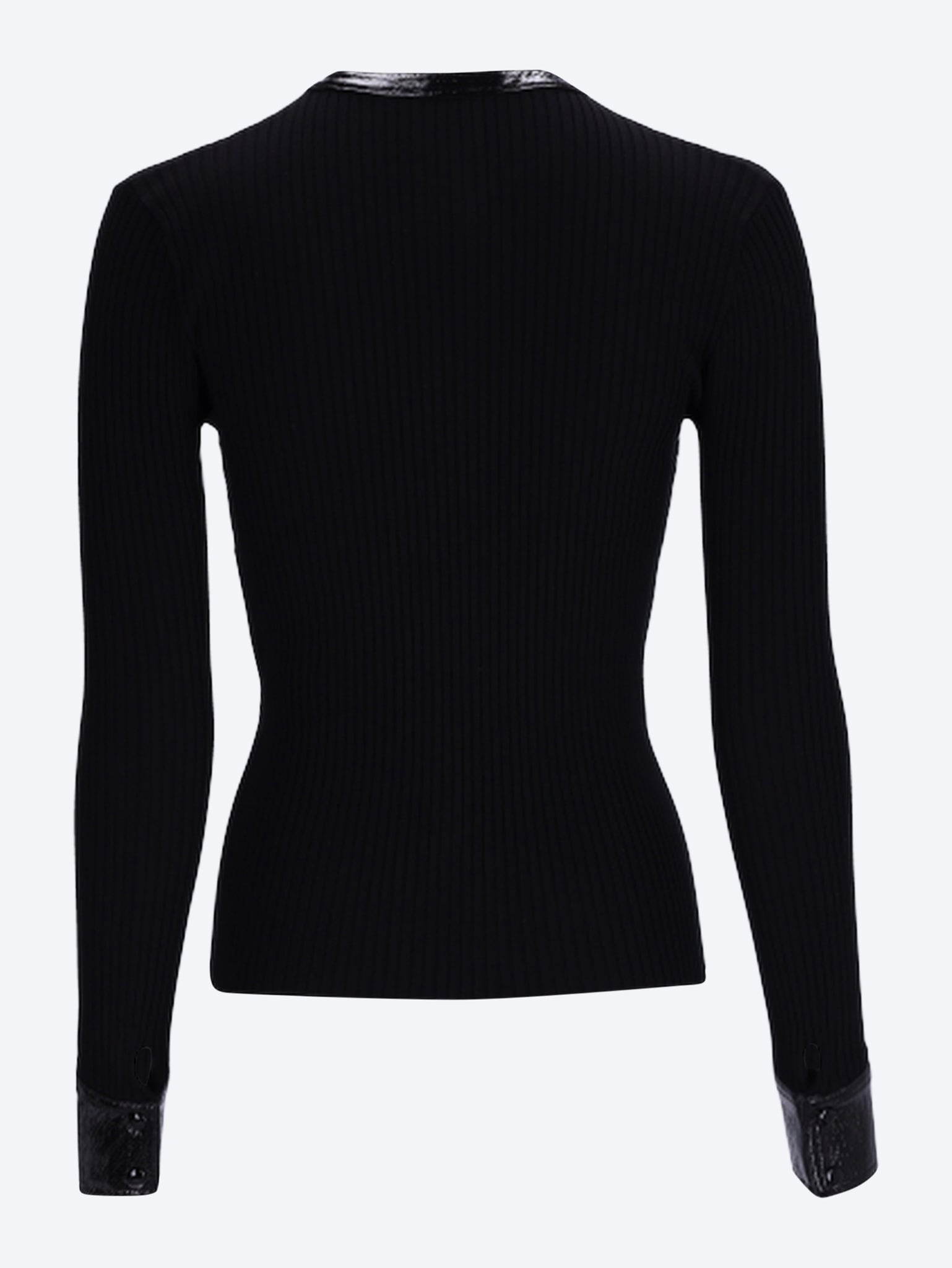 Vinyl rib cardigan 3