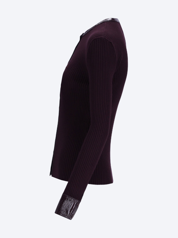 Vinyl rib cardigan 2