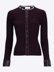 Vinyl rib cardigan ref: