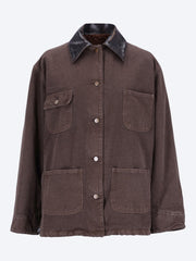 W/ leather collar outerwear jacket ref: