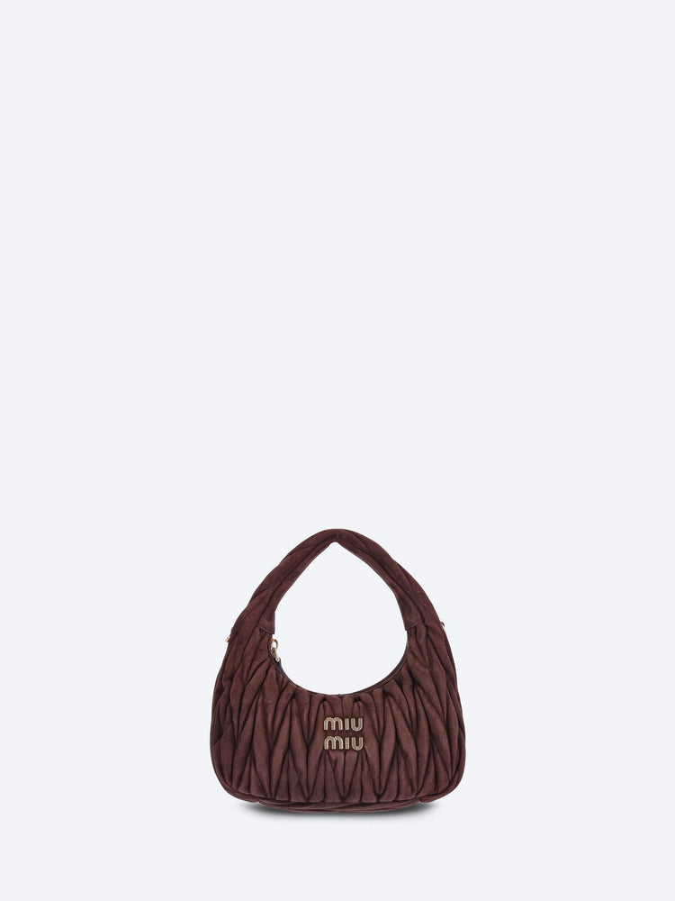 Sac hobo en daim matelassé Wander 1