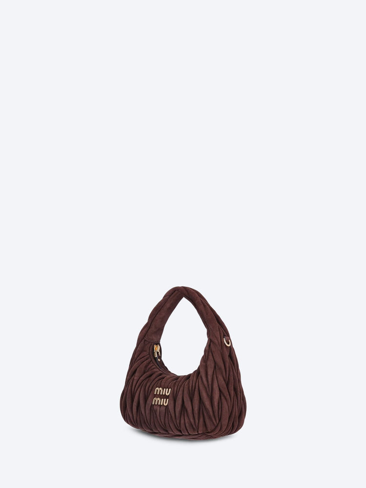 Sac hobo en daim matelassé Wander 2