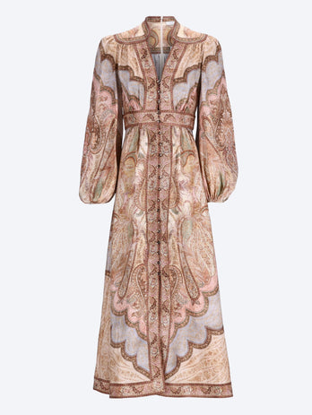 Wanderlust plunge midi dress