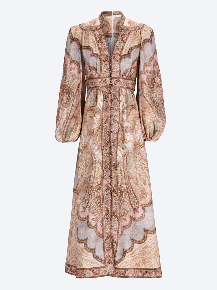 Wanderlust plunge midi dress 1
