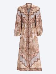 Wanderlust plunge midi dress ref:
