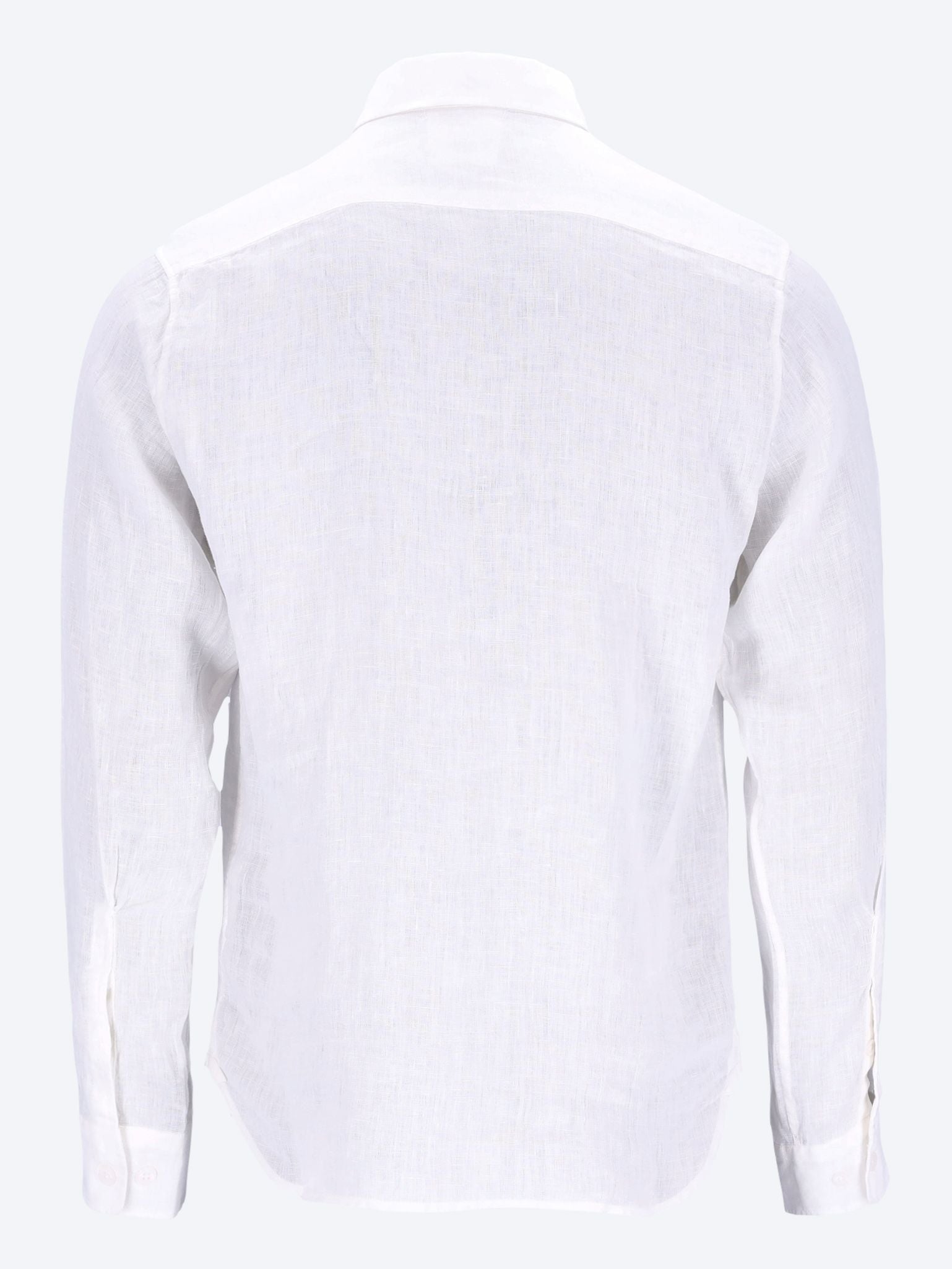 White Linen Logo Shirt 3